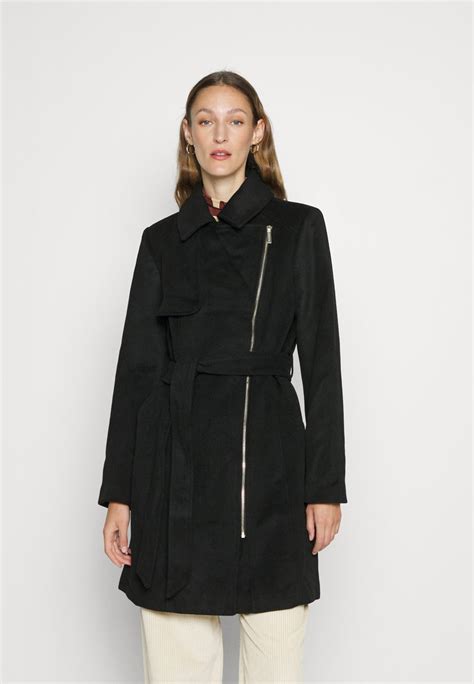 michael kors jas zwart|michael kors black coat.